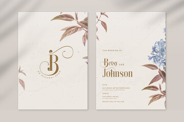 Vintage Wedding Invitation and Save the Date