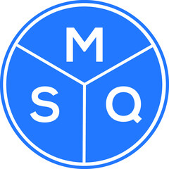 MSQ letter logo design on white background. MSQ  creative circle letter logo concept. MSQ letter design.