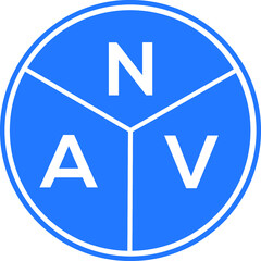 NAV letter logo design on white background. NAV  creative circle letter logo concept. NAV letter design.
