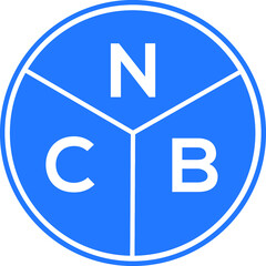 NCB letter logo design on white background. NCB  creative circle letter logo concept. NCB letter design.
