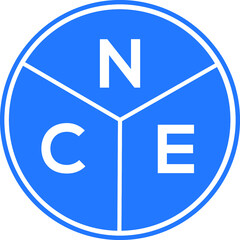 NCE letter logo design on white background. NCE   creative circle letter logo concept. NCE letter design.
