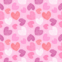 seamless pattern with hearts