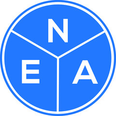 NEA letter logo design on white background. NEA  creative circle letter logo concept. NEA letter design.
