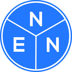 NEN letter logo design on white background. NEN  creative circle letter logo concept. NEN letter design.
