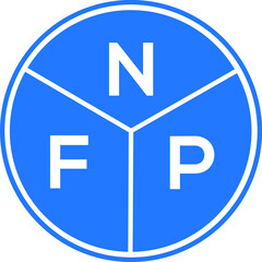 NFP letter logo design on black background. NFP  creative initials letter logo concept. NFP letter design.