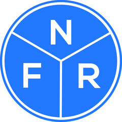 NFR letter logo design on black background. NFR  creative initials letter logo concept. NFR letter design.