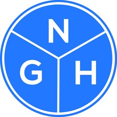 NGH letter logo design on black background. NGH  creative initials letter logo concept. NGH letter design.