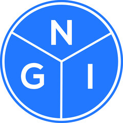 NGI letter logo design on black background. NGI creative  initials letter logo concept. NGI letter design.