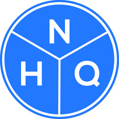 NHQ letter logo design on black background. NHQ  creative initials letter logo concept. NHQ letter design.