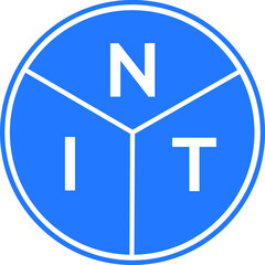 NIT letter logo design on white background. NIT creative circle letter logo concept. NIT letter design. 