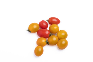 Yellow Cherry Tomato Organic on a white background