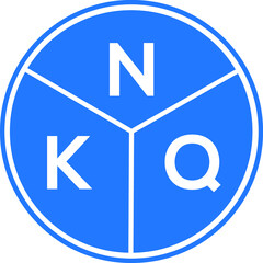 NKQ letter logo design on white background. NKQ  creative circle letter logo concept. NKQ letter design.