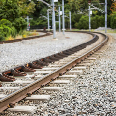 Naklejka premium light rail tracks