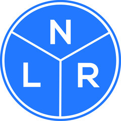 NLR letter logo design on white background. NLR  creative circle letter logo concept. NLR letter design.
