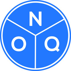 NOQ letter logo design on white background. NOQ  creative circle letter logo concept. NOQ letter design.