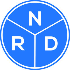 NRD letter logo design on white background. NRD  creative circle letter logo concept. NRD letter design.