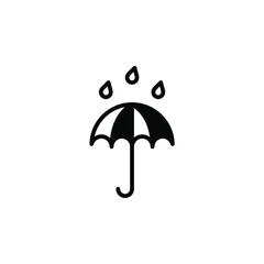 Umbrella, Weather, Protection Solid Line Icon Vector Illustration Logo Template. Suitable For Many Purposes.