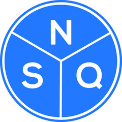 NSQ letter logo design on white background. NSQ  creative circle letter logo concept. NSQ letter design.

