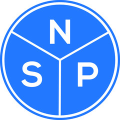 NSP letter logo design on white background. NSP   creative circle letter logo concept. NSP letter design.

