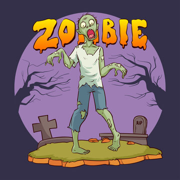 hand drawn zombie walk 1