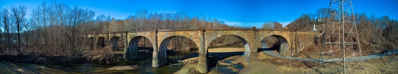 Thomas viaduct over Patapsco river, panorama