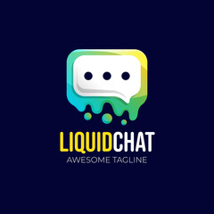 Chat logo with gradient style