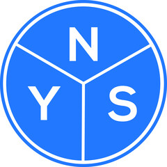 NYS letter logo design on white background. NYS  creative circle letter logo concept. NYS letter design.