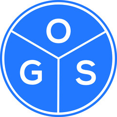 OGS letter logo design on white background. OGS  creative circle letter logo concept. OGS letter design.