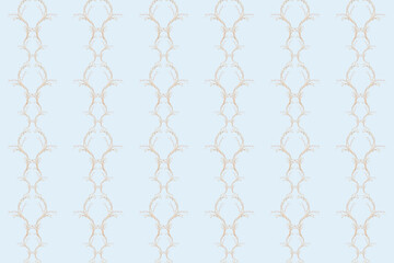 Floral ornament with willow twigs, willow buds. The pattern is spring, repeating ornament. Decorative wallpaper for walls