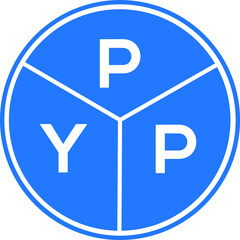 PYP letter logo design on white background. PYP  creative circle letter logo concept. PYP letter design.