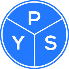 PYS letter logo design on white background. PYS  creative circle letter logo concept. PYS letter design.