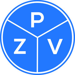 PZV letter logo design on white background. PZV  creative circle letter logo concept. PZV letter design.