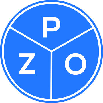 PZO letter logo design on white background. PZO  creative circle letter logo concept. PZO letter design.