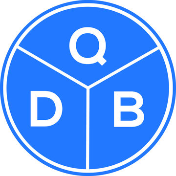 QDB letter logo design on white background. QDB  creative circle letter logo concept. QDB letter design.