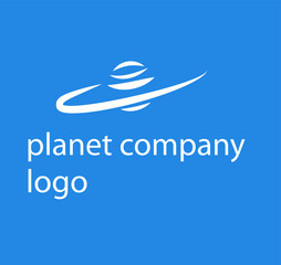 Planet Logo abstract design vector template  space style. Communications Worldwide Logotype concept. Planet Logo icon © Rifai