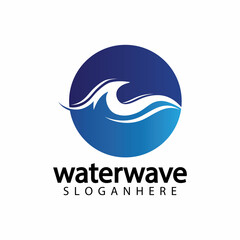 Fototapeta premium water wave logo design template