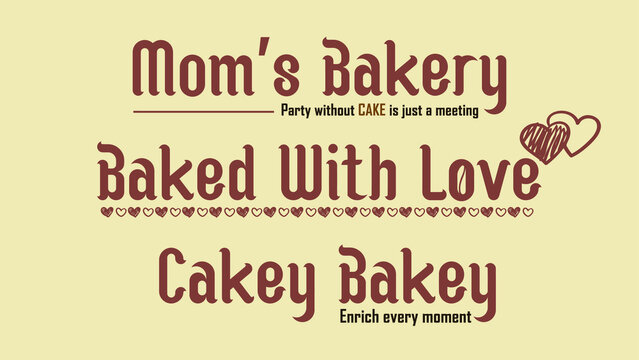 Bakery logo with tagline illustration, Bakery logo with punch line, Bakery illustration