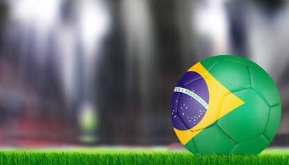 ball in flag of Brazil