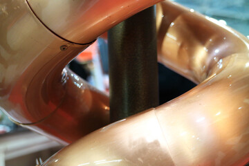 Picture of copper drainpipes.