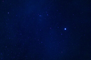 Stars on background of night starry sky. Milky Way, galaxies and universes on a dark blue background