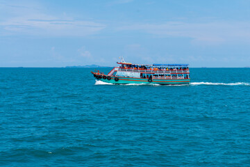 The ferry boat from Pattaya to Koh Larn island.PATTAYA, THAILAND.