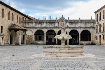 details of the exterior facades of the monastery of strikes in the city of Burgos, spain