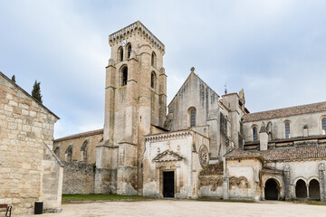 Fototapeta na wymiar details of the exterior facades of the monastery of strikes in the city of Burgos, spain