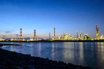 四日市市　コンビナート　夜景