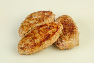 Homemade roasted cutlet minced meat