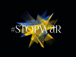 Stop War in Ukraine abctract banner