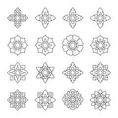 Thai identity pattern flower pattern