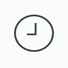 clock, time, watch, hour vector icon symbol