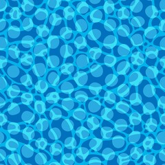 Blue water like in pool. Vector illustration seamless pattern background