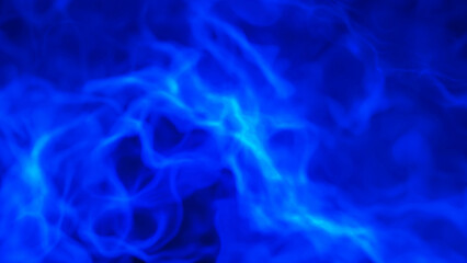 Obraz na płótnie Canvas Blue abtract background, glowing plasma smoke pattern, 3D render illustration.